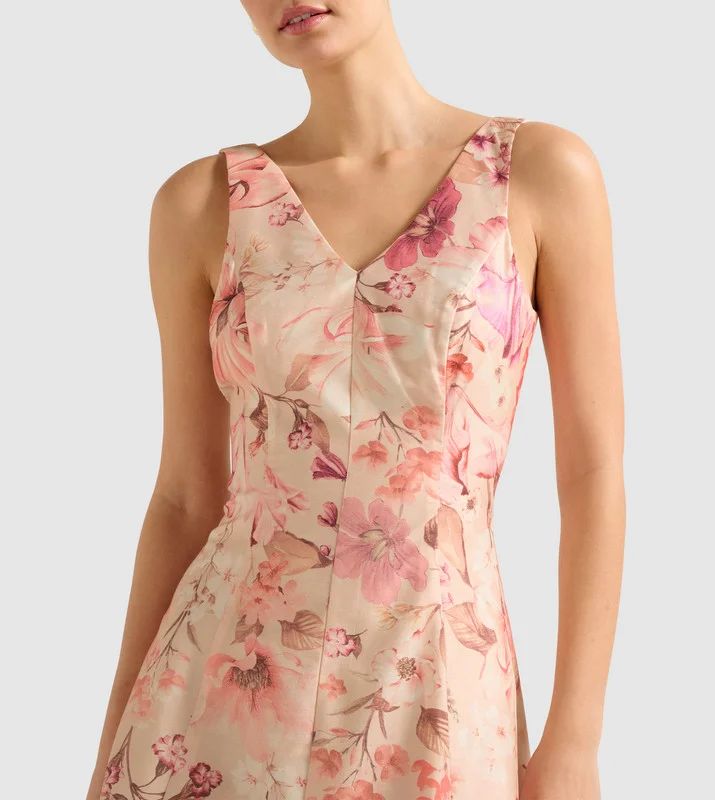 forever new  AUBREY Printed Sleeveless Midi Dress for Women | Best Price UAE